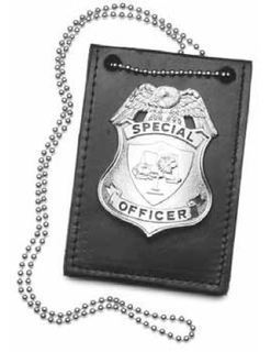 Badge & ID neck chain w/Velcro-Boston Leather