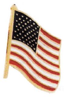 Usa Flag With Tie Tack Backing-HWC Equipment