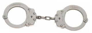 #701C black, chain handcuff-Peerless Handcuff Company
