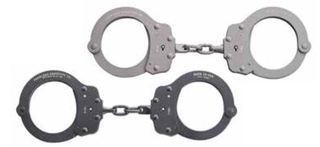 #730CBSuperlite chain cuffs, black-Peerless Handcuff Company