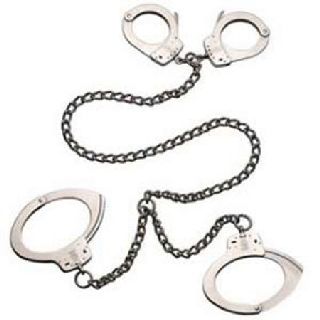 #1850 transport chain w/cuffs & leg irons-Smith & Wesson