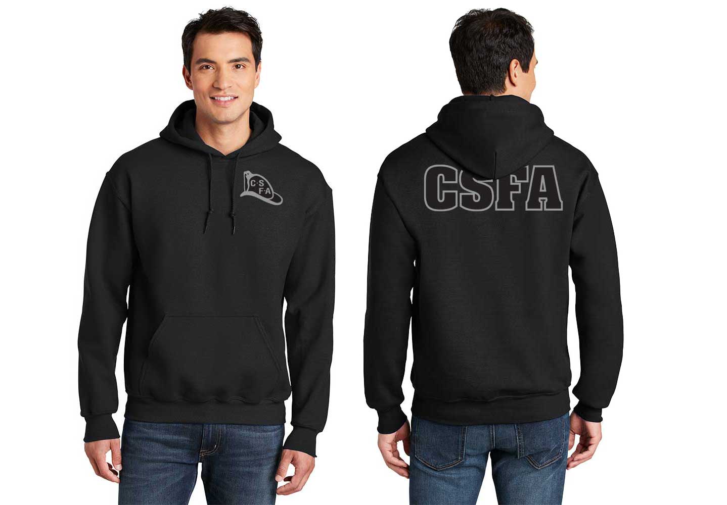 CFSA Zip Hoodie Icon Logo Gray (G186)-Gildan