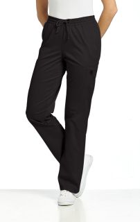 Elastic Waist Pant-White Cross