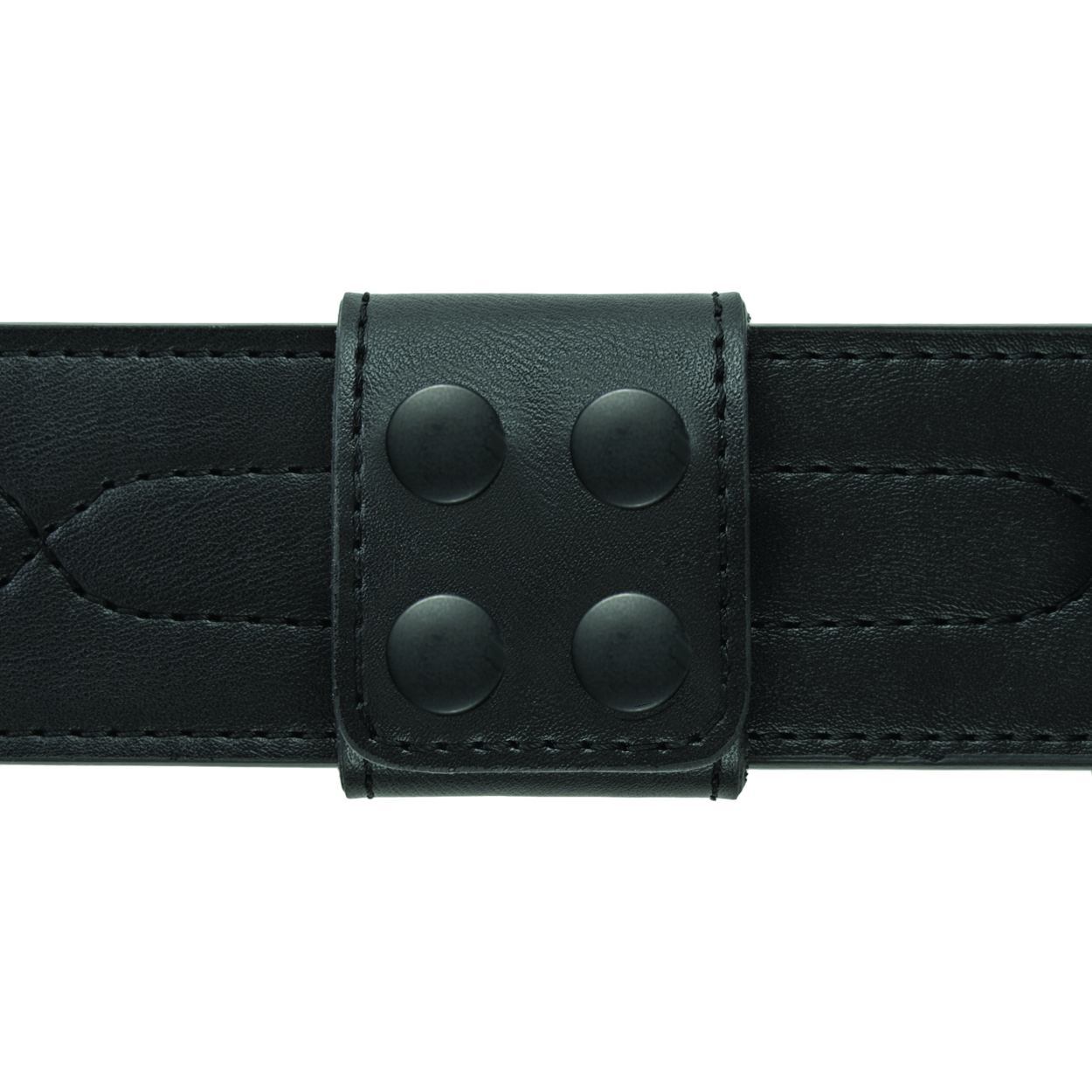 Belt Keepers, 2 1/4&#34; Belt, 2&#34; Wide, Per Each, AirTek, Smooth, Black Snaps-