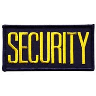 Security - Med Gold On Navy - 4 X 2&#34; - Sew-On-
