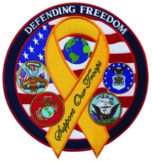 Defending Freedom w/ribbon - 5&#34;Circle-Hero&#8216;s Pride