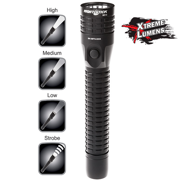 Metal Multi-Function Duty/Personal-Size Flashlight - Rechargeable-Nightstick
