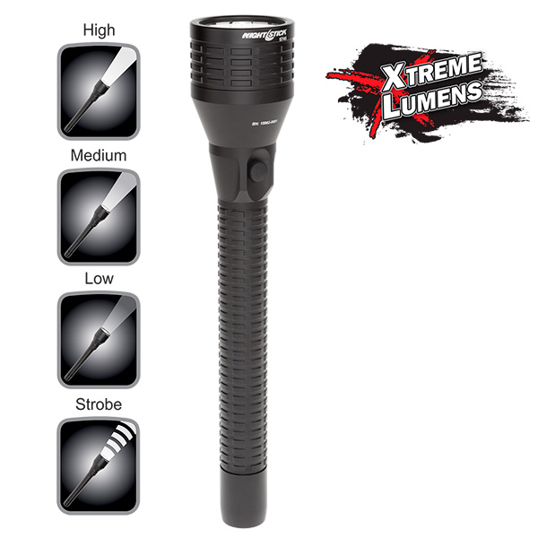 Xtreme Lumens™ Metal Multi-Function Full-Size Flashlight - Rechargeable-Nightstick
