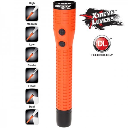 Polymer Multi-Function Duty/Personal-Size Dual-Light™ Flashlight w/Magnet - Rechargeable-Nightstick