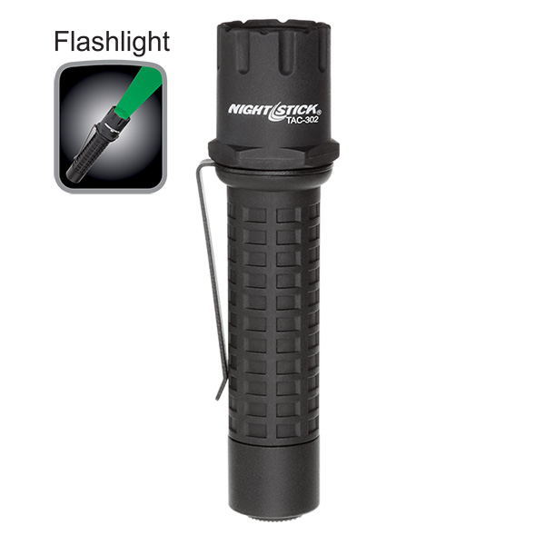 Polymer Tactical Flashlight - Green LED-Nightstick