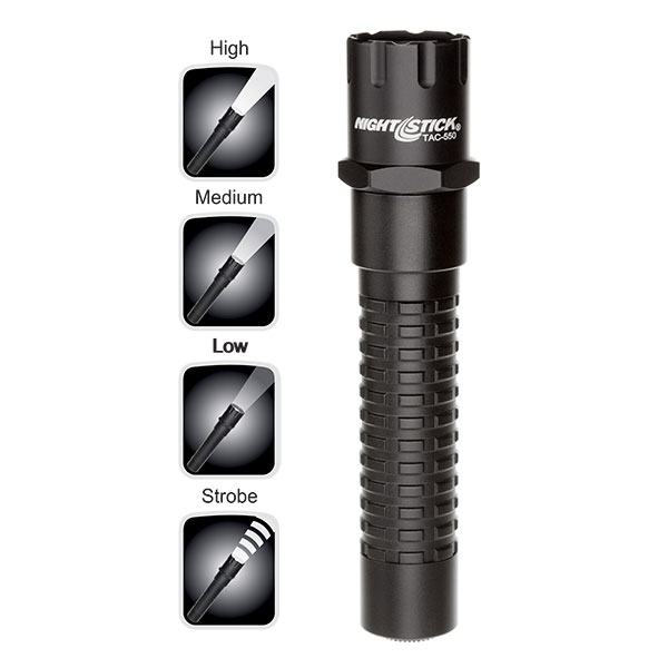 Metal Multi-Function Tactical Flashlight - Rechargeable-Nightstick