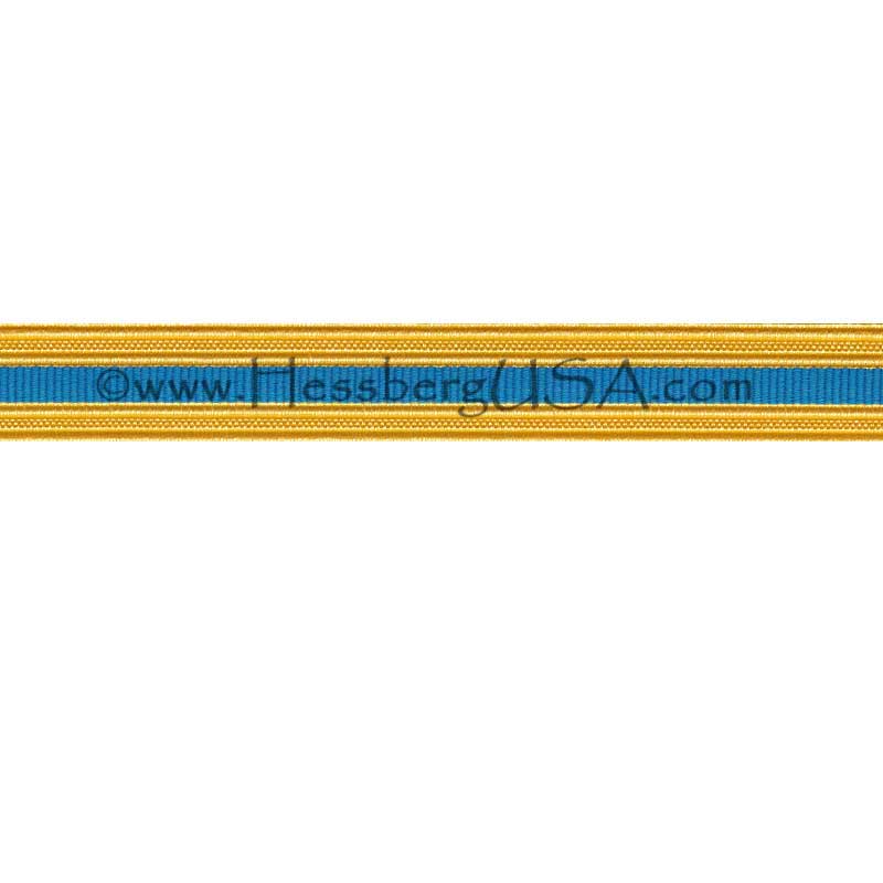 Metallic Sleeve Braid Gold Wire/AIS Blue-