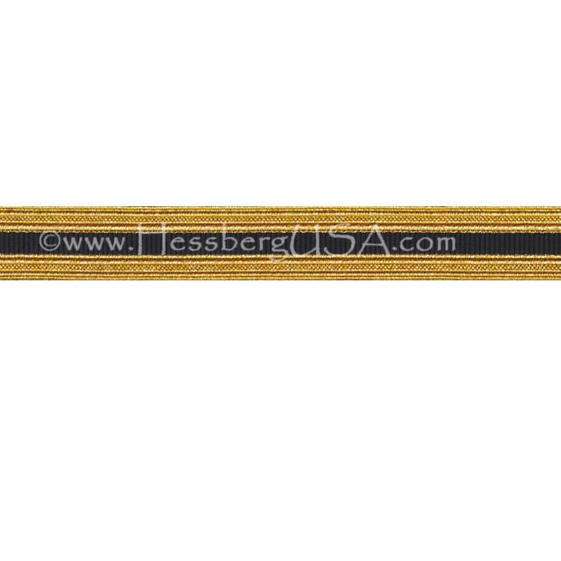 Metallic Sleeve Braid Regular Gold/Black-Hessberg USA