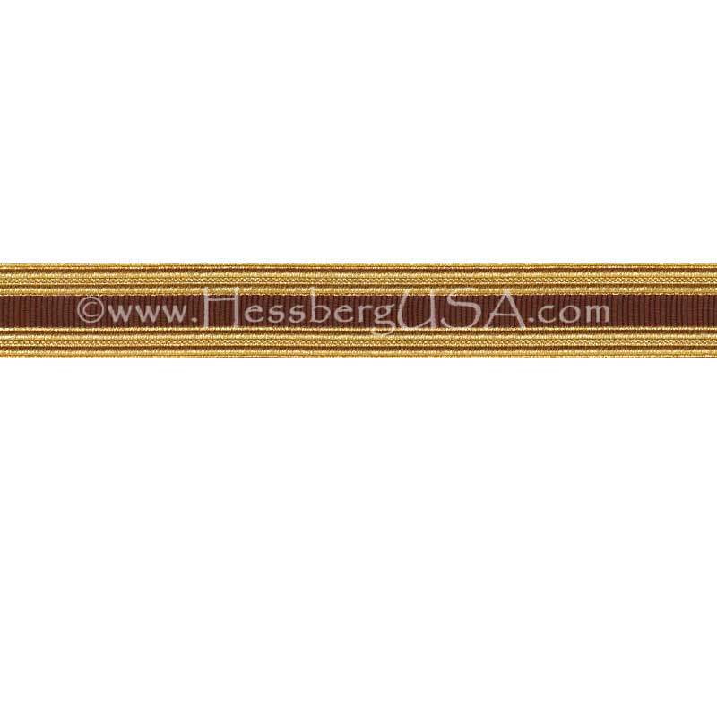 Metallic Sleeve Braid Regular Gold/Brown-Hessberg USA