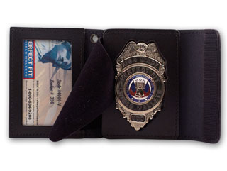 2 1/4&#34; x 3 1/4&#34; Duty Leather Badge And ID Case-Perfect Fit