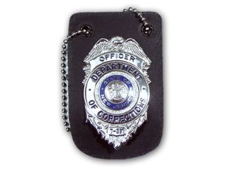 Universal Badge Holder With Chain And Imprint-Perfect Fit