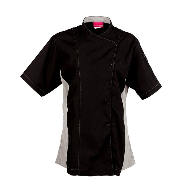 Chef Trends Womens Crossover Collar Keep Kool Mesh-Side Chef Coat 
