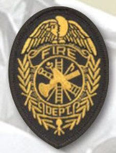 3 1/2&#34; X 2 1/2&#34; Fire Dept Badge Patch-Premier Emblem