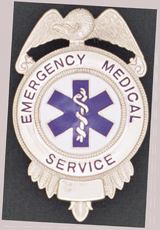 Emergency Medical Services Badge With Eagle-Premier Emblem