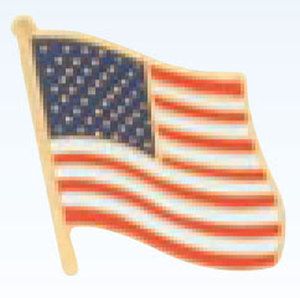 Wavy American Flag Pin-Premier Emblem