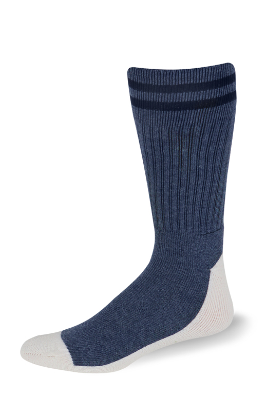 Cushioned Postal Health Sock (Postal Blue with Two Navy Stripes)-Pro Feet
