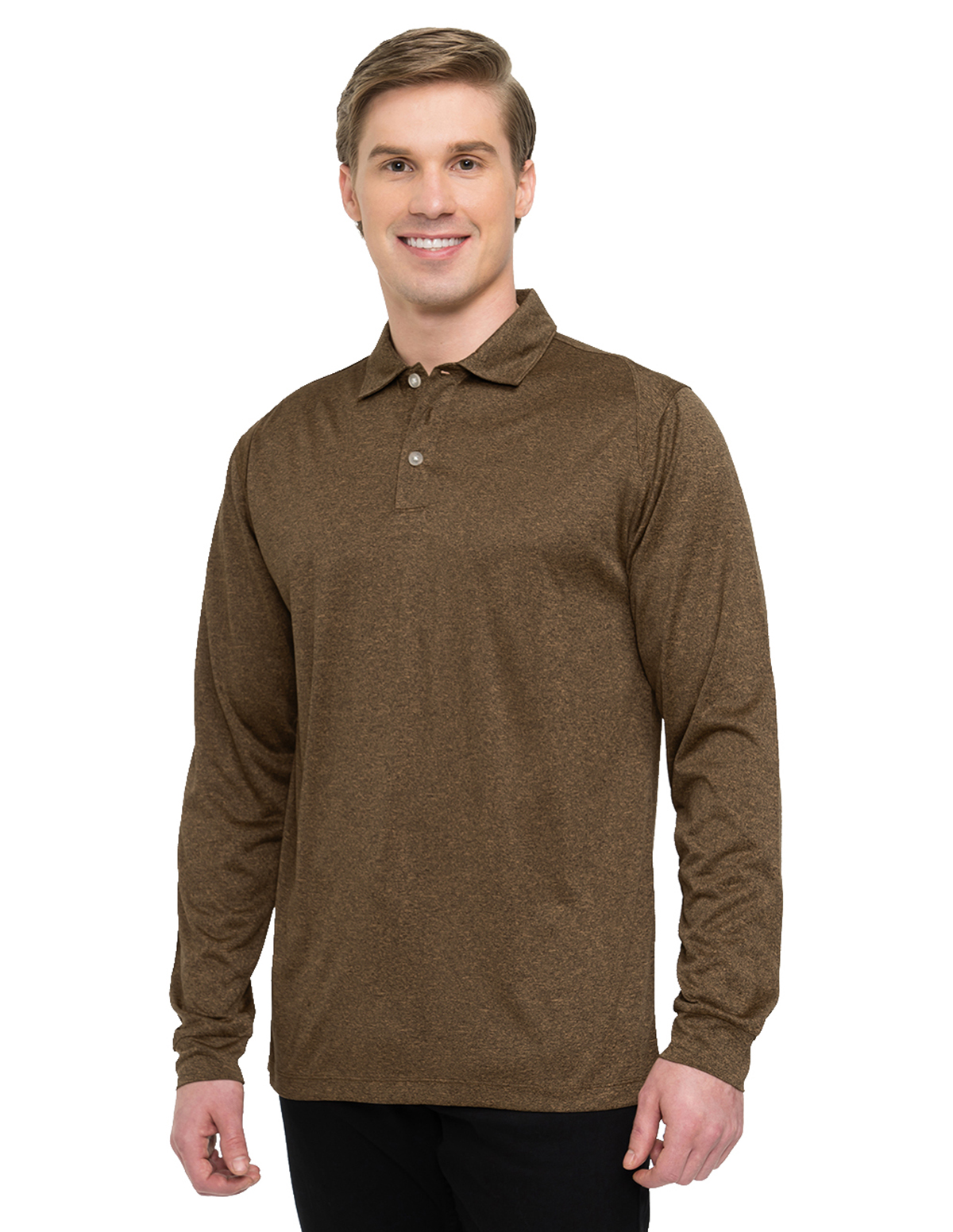 polyester mens long sleeve polo shirts