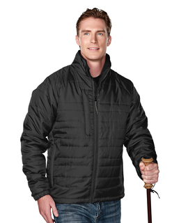 Brooklyn-Mens 100% Polyester Rib- Stop Long Sleeve Quilt Jacket With Water Resistent-