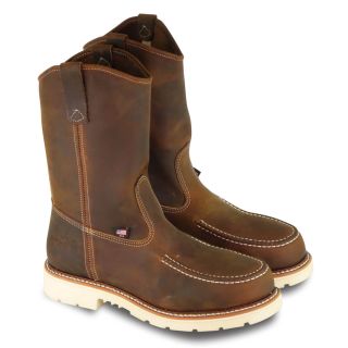 American Heritage 11 Trail Crazyhorse Safety Toe Moc Toe Pull On Wellington-Thorogood Shoes