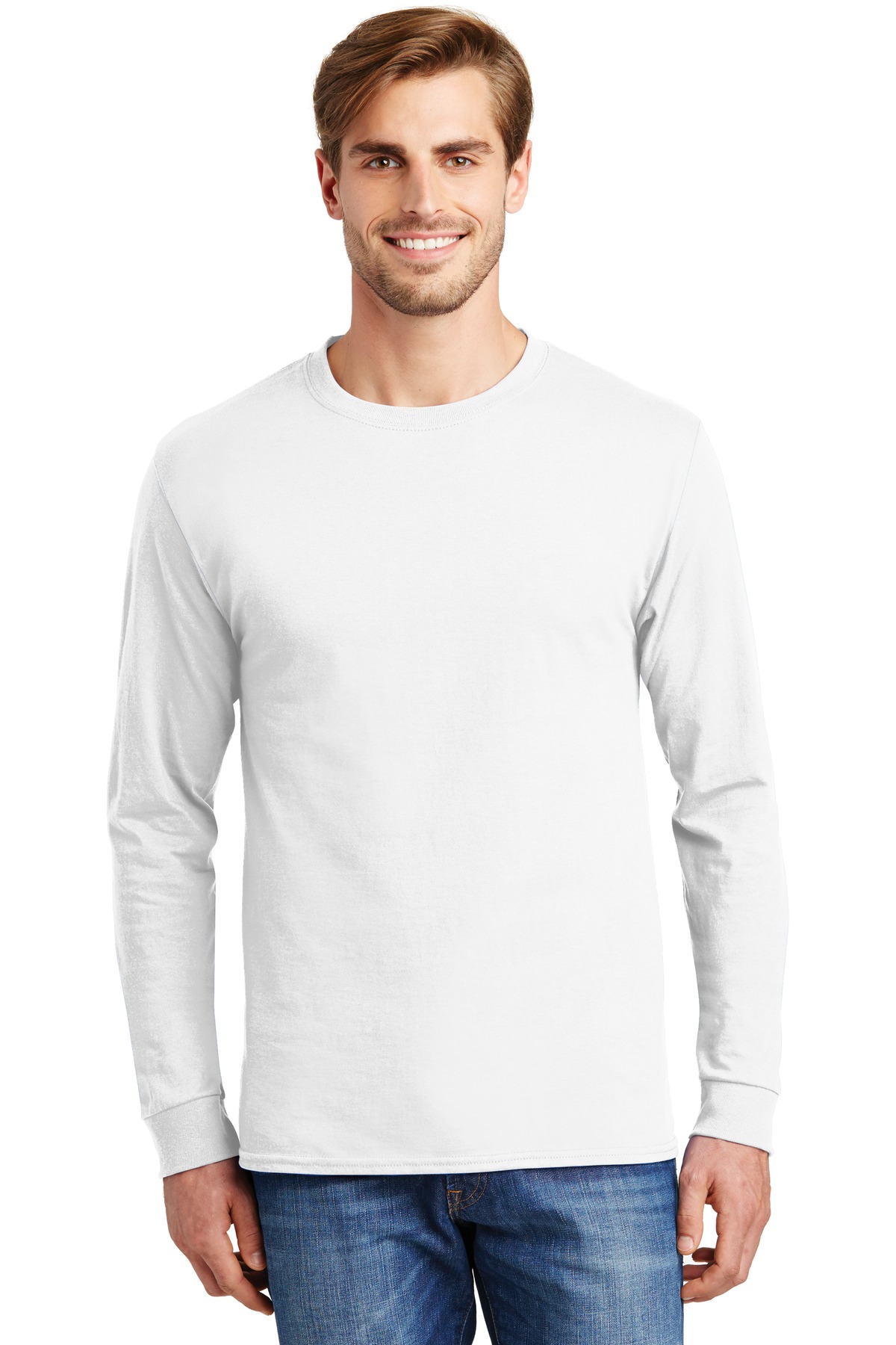 Buy Hanes - Authentic 100% Cotton Long Sleeve T-Shirt. - Hanes Online ...