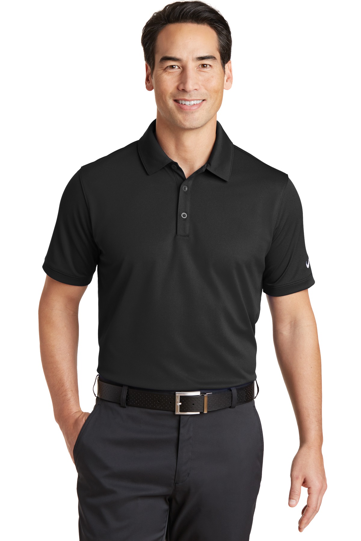 Buy Nike Dri-FIT Solid Icon Pique Modern Fit Polo. - Online at Best ...