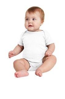 Rabbit Skins Infant Short Sleeve Baby Rib Bodysuit.-Rabbit Skins