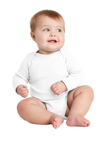 Rabbit Skins Infant Long Sleeve Baby Rib Bodysuit.-