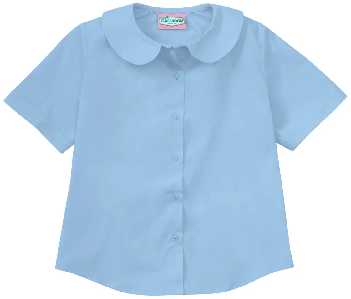 Girls Short Sleeve Peter Pan Blouse-Classroom Uniforms