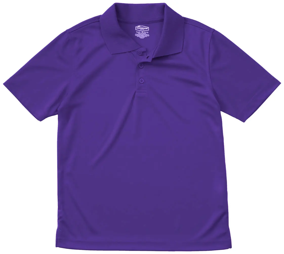 Adult Unisex Moisture-Wicking Polo Shirt-Classroom Uniforms