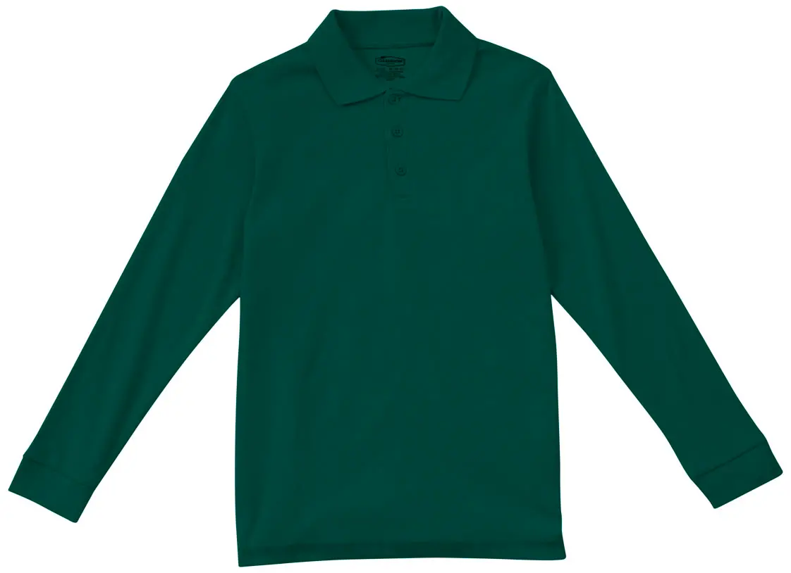 Youth Unisex Long Sleeve Interlock Polo-Classroom Uniforms