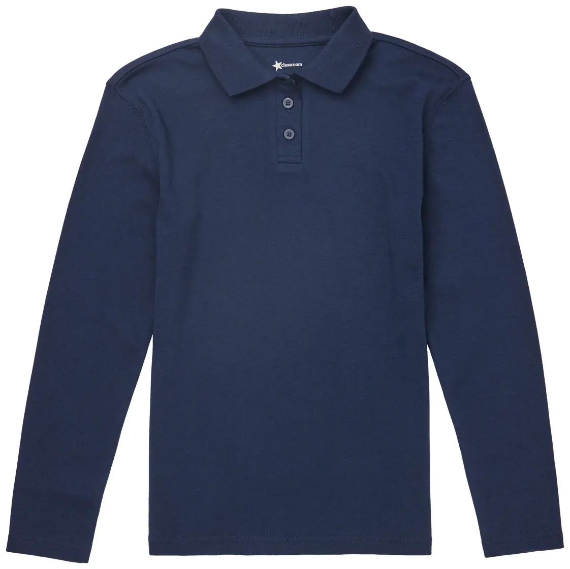 Jrs Long Sleeve Fitted Interlock Polo
