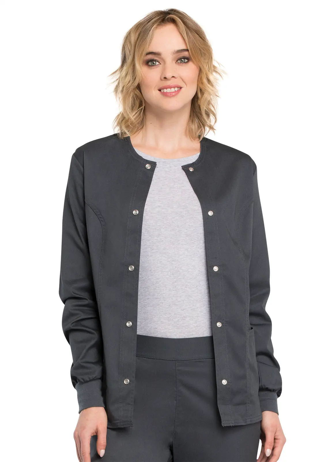 Buy Cherokee Luxe Snap Front Jacket Cherokee Uniforms Online at Best