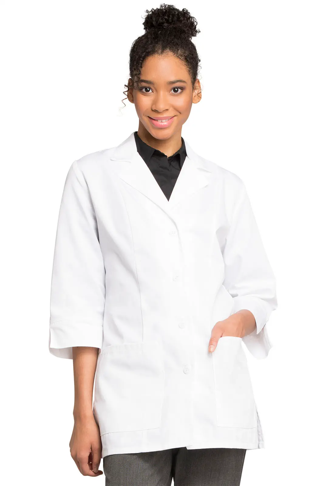 Cherokee Professional Whites 30&#34; 3/4 Sleeve Lab Coat-Cherokee Uniforms