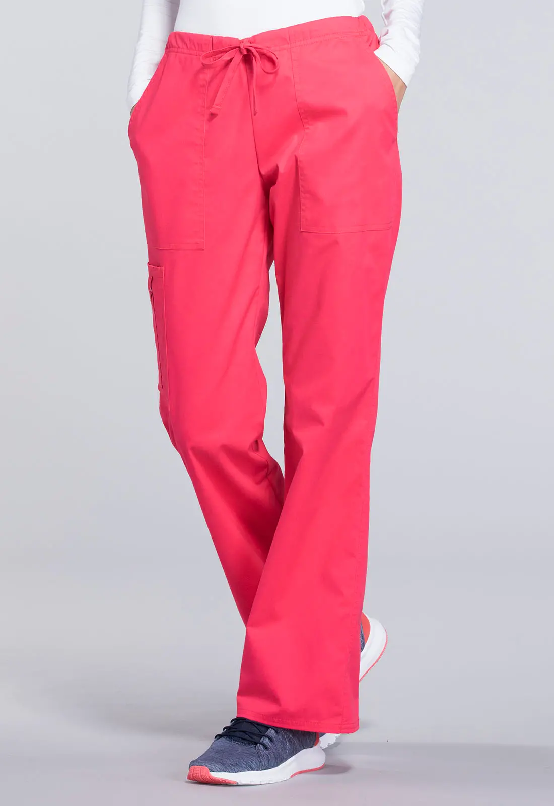 Cherokee Women's Shocking Pink Workwear Premium Core Stretch Jr. Fit L