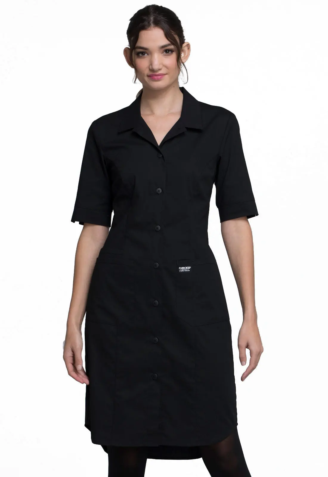 Cherokee Workwear WW Professionals Button Front Dress