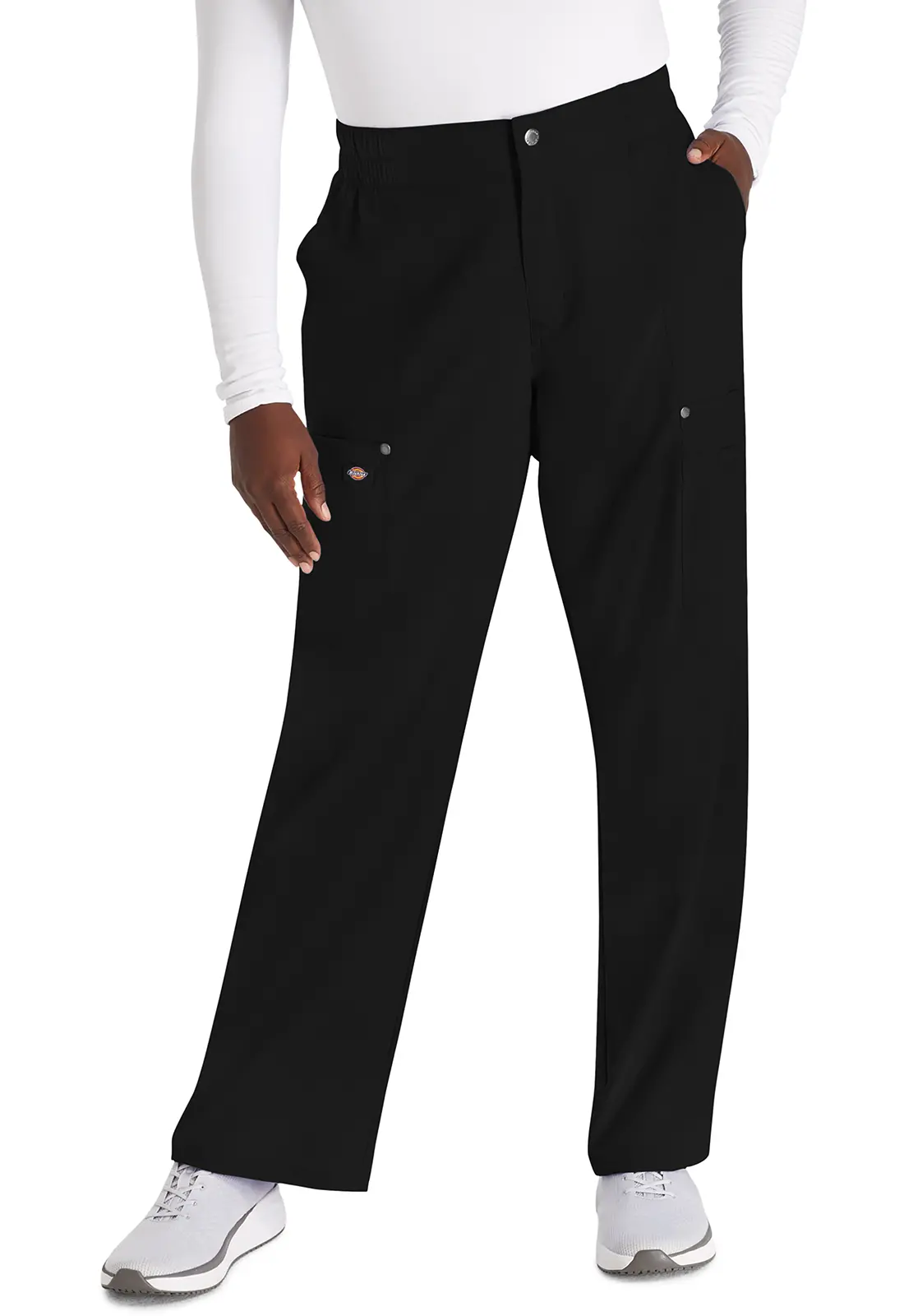 Mid Rise Zip Fly Wide Leg Cargo Pant