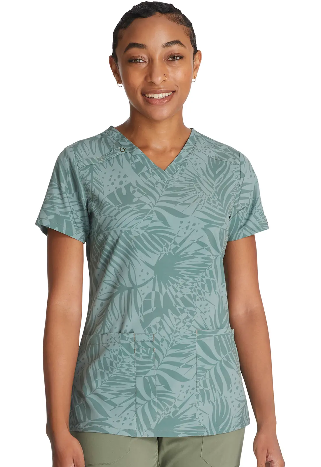 V-Neck Print Top-Dickies Medical