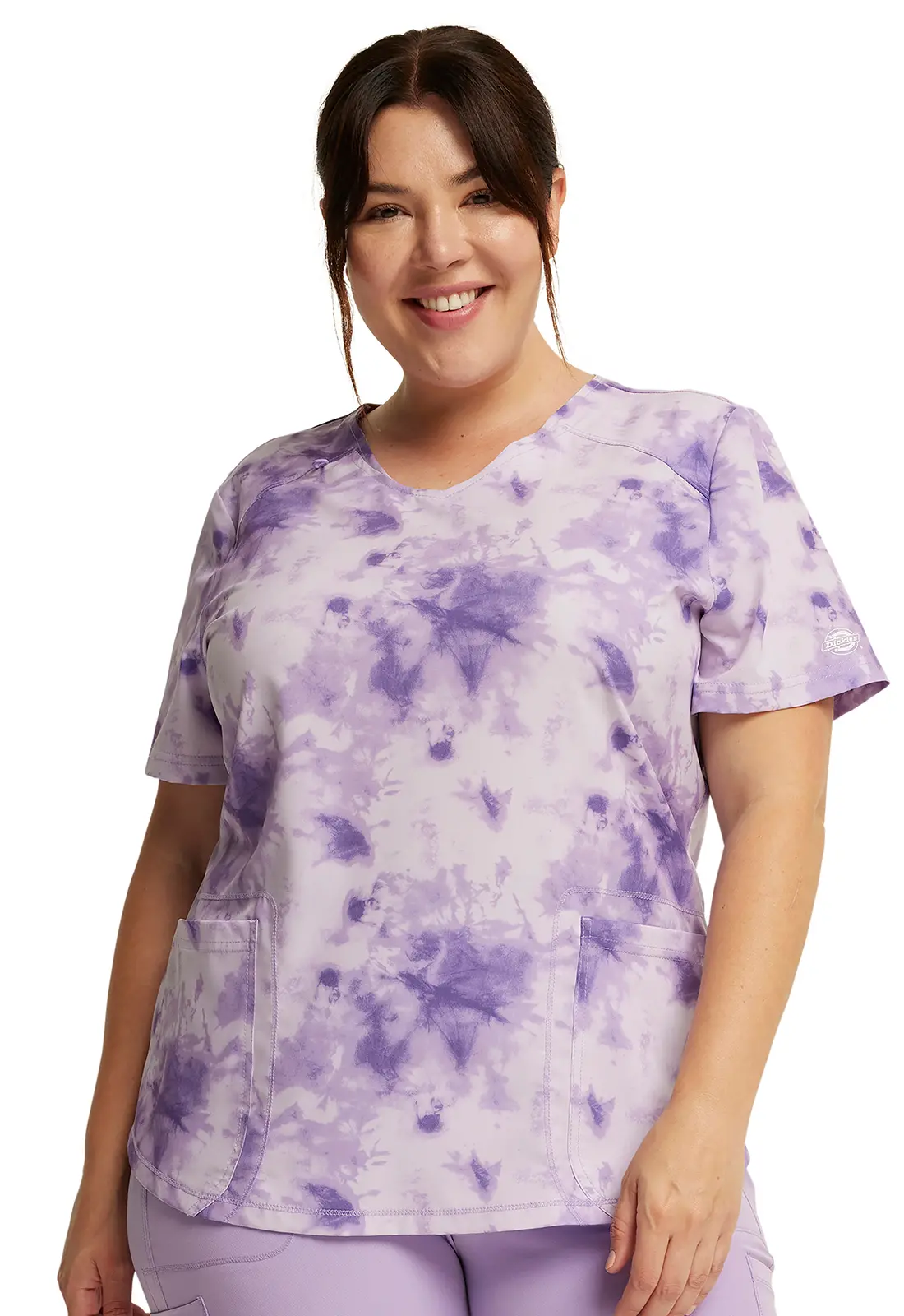 V-Neck Print Top-Dickies Medical