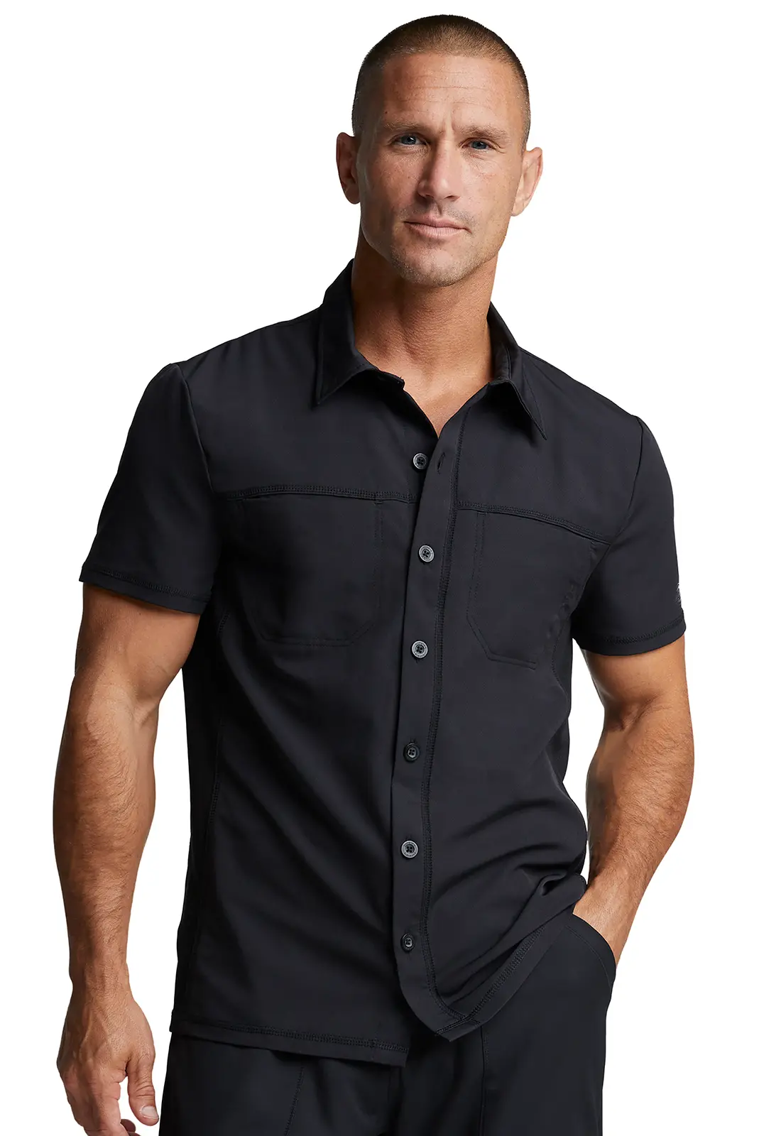 Men&#8216;s Button Front Collar Shirt-Dickies Medical