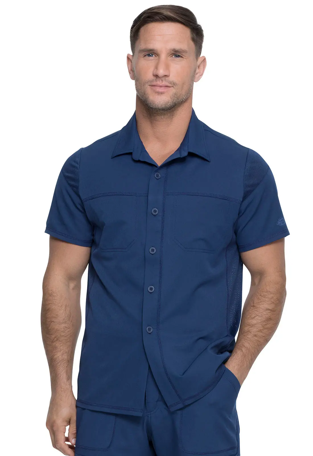 Men&#8216;s Button Front Collar Shirt-Dickies Medical