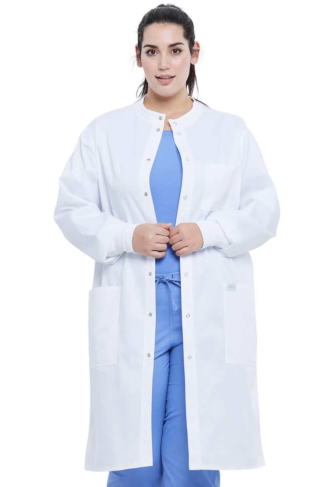 Unisex 43&#34; Snap Front Lab Coat-Dickies Medical