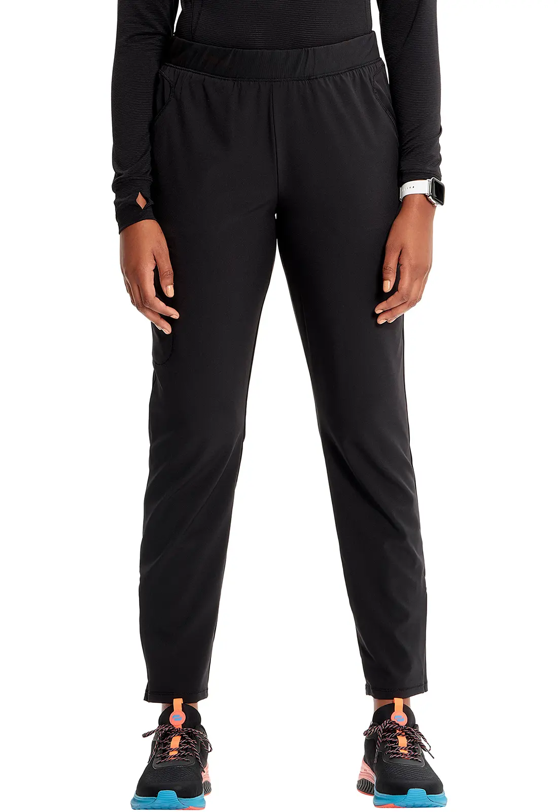 Mid Rise Pull-on Tapered Leg Cargo Pant