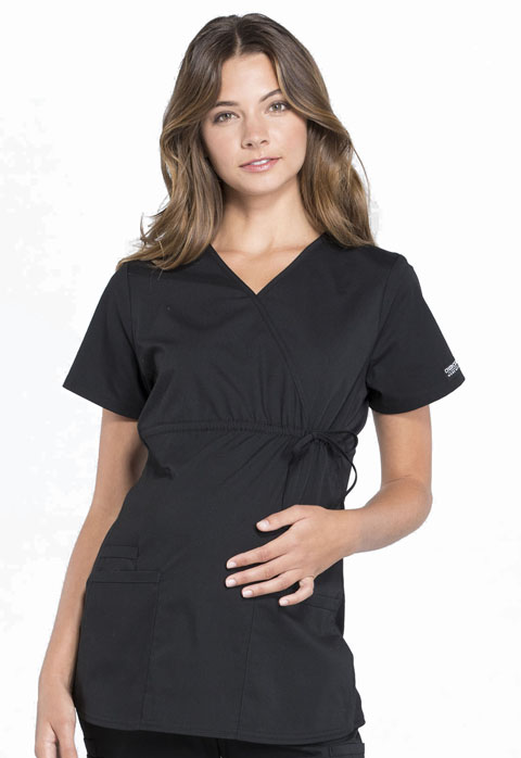 Download Buy Maternity Mock Wrap Top - Cherokee Workwear Online at ...