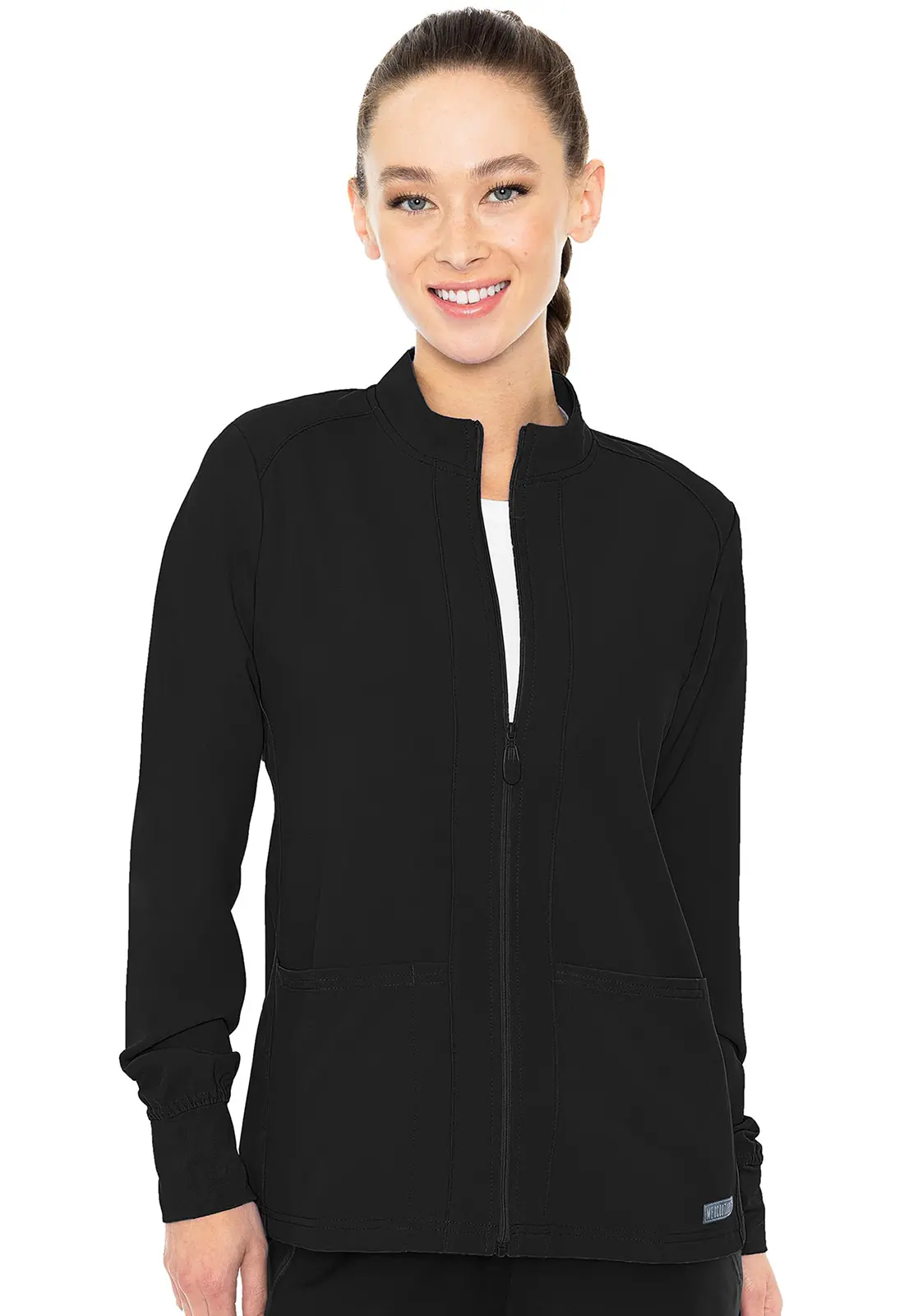 Zip Front Warm-Up With Shoulder Yokes-Med Couture