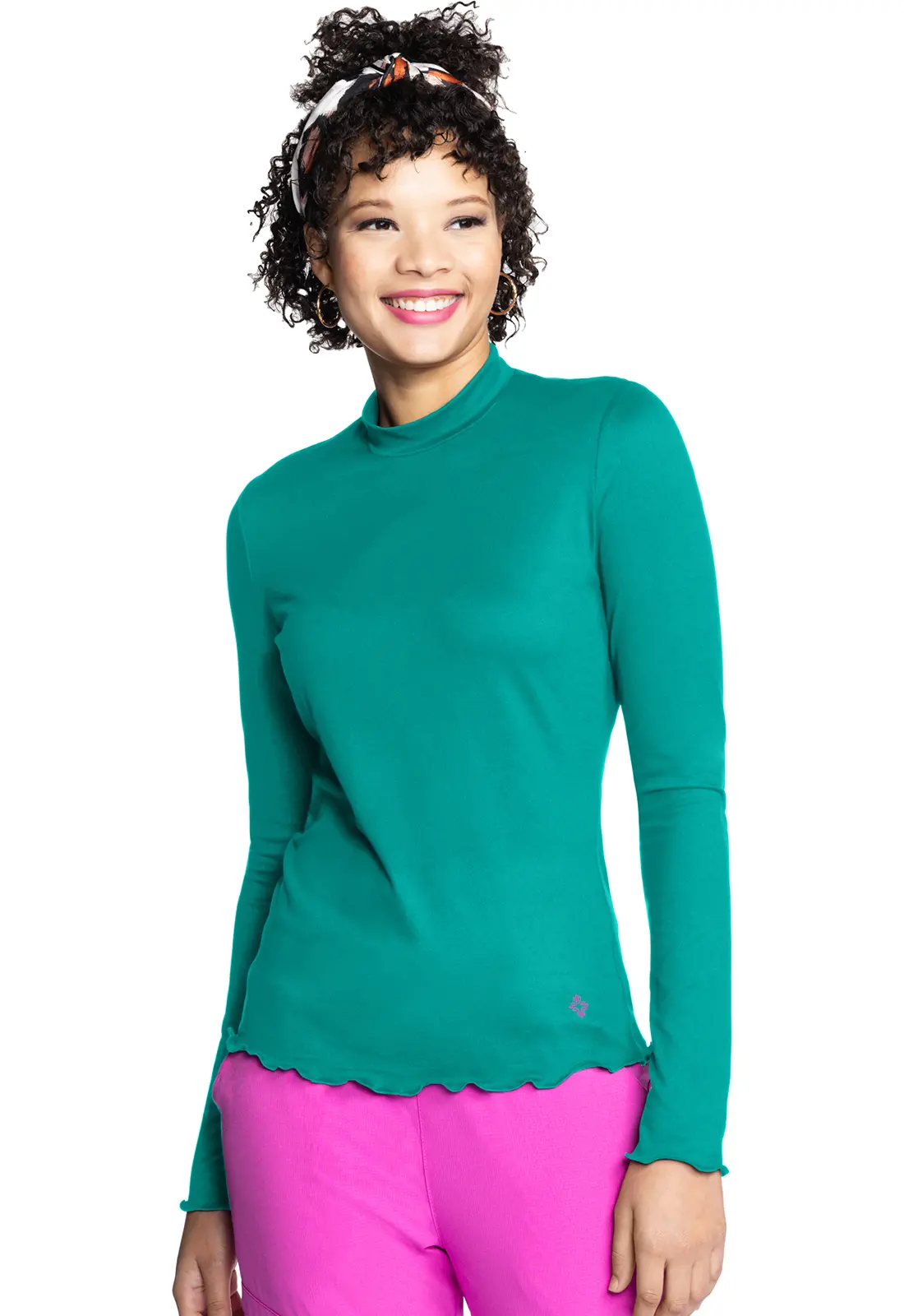 Long Sleeve Lettuce Edge Underscrub